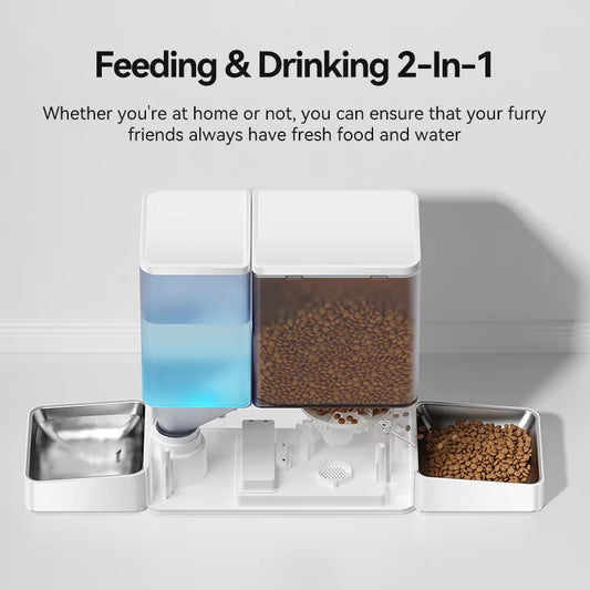 BLUETOOTH AUTOMATIC 2 IN 1 PET FOOD DISPENSER