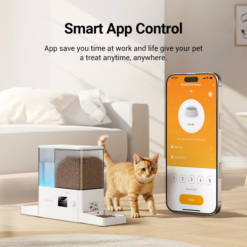 BLUETOOTH AUTOMATIC 2 IN 1 PET FOOD DISPENSER